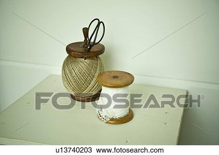 Stock Image - Ribbon and hemp string. Fotosearch
