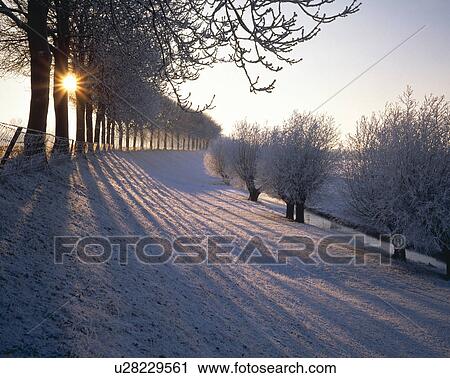 Stock Image - Snowy landscape. Fotosearch