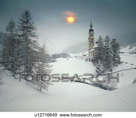 Stock Photo - Snowy landscape. Fotosearch