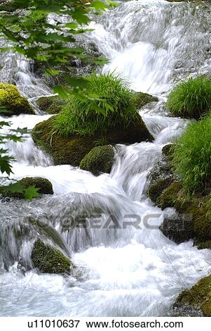 Mountain stream View Large Photo Image Stock Photo - Mountain stream. Fotosearch