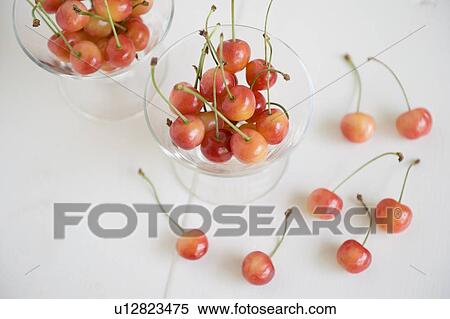 Stock Photography - Cherry and glass. Fotosearch
