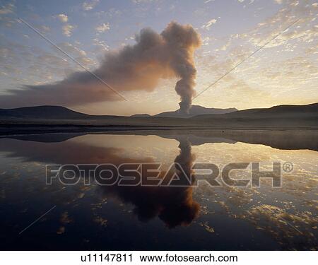Stock Image - "Smoke Of Volcano, Kumamoto, Japan". Fotosearch
