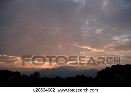 Stock Image - "Evening Glow, Nagano, Japan". Fotosearch