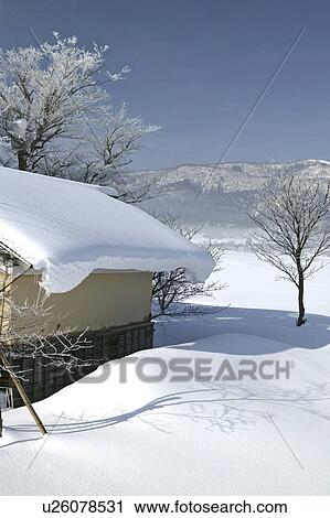 "Snowscape, Nagano, Japan" View Large Photo Image Stock Image - "Snowscape, Nagano, Japan". Fotosearch