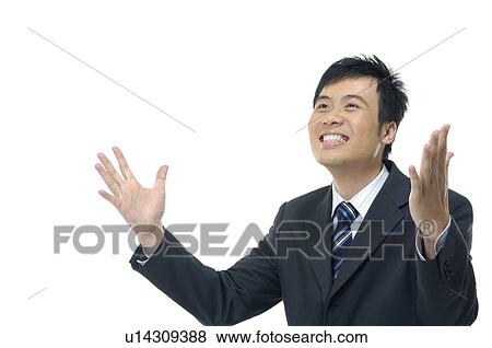 Businessman opening his arms View Large Photo Image Stock Photo - Businessman opening his arms. Fotosearch