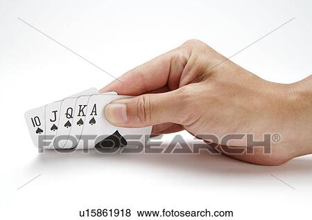 Human hand holding poker View Large Photo Image Stock Photo - Human hand holding poker. Fotosearch