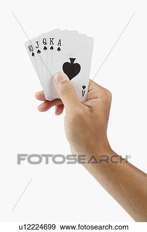Human hand showing poker View Large Photo Image Stock Photo - Human hand showing poker. Fotosearch