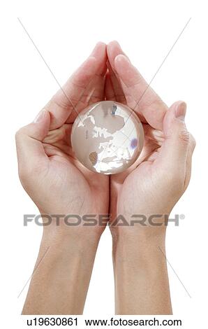 Human hands cupped with crystal View Large Photo Image Stock Image - Human hands cupped with crystal. Fotosearch
