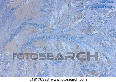 Stock Image - Frost on Windowpane. Fotosearch