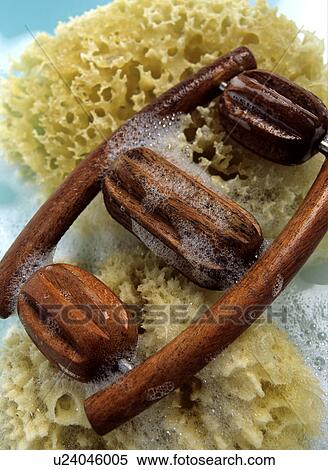 Massage roller and natural sponges View Large Photo Image Stock Photography - Massage roller and natural sponges. Fotosearch