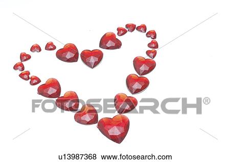 Heart made of heartshape gemstones View Large Photo Image Stock Photo - Heart made of heartshape gemstones. Fotosearch