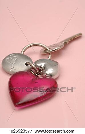 Heartshape key fob View Large Photo Image Stock Photo - Heartshape key fob. Fotosearch