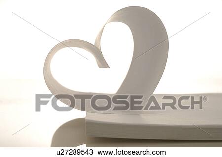 Stock Image - Heartshape sheet of paper. Fotosearch