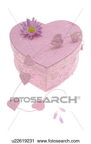 Purple heartshape gift box with a blossom View Large Photo Image Stock Image - Purple heartshape gift box with a blossom. Fotosearch