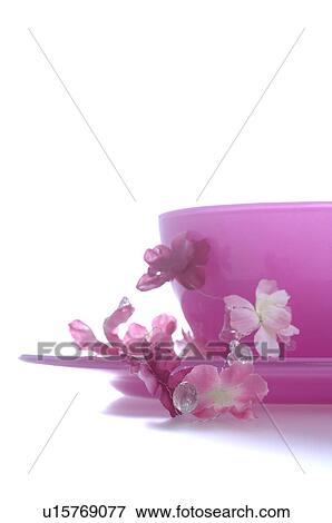Pink bowl with blossoms View Large Photo Image Stock Photo - Pink bowl with blossoms. Fotosearch