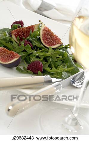Salad with figs View Large Photo Image Stock Image - Salad with figs. Fotosearch