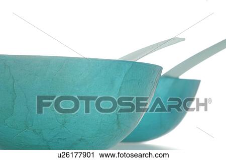 Stock Image - Two salad bowls. Fotosearch