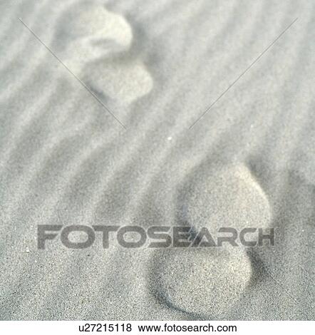 Footprint in sand View Large Photo Image Stock Photo - Footprint in sand. Fotosearch