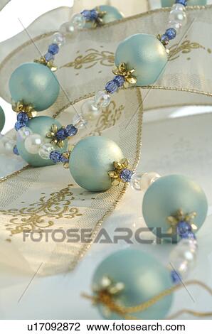 Stock Image - Christmas tree balls chain. Fotosearch