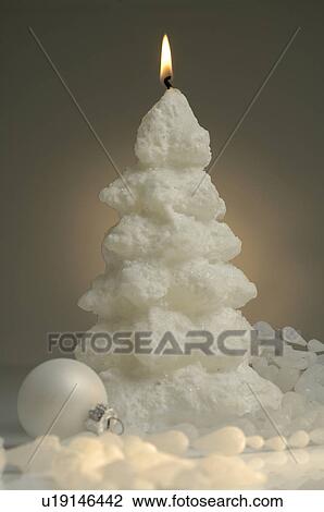 Christmas tree shape candle View Large Photo Image Stock Image - Christmas tree shape candle. Fotosearch