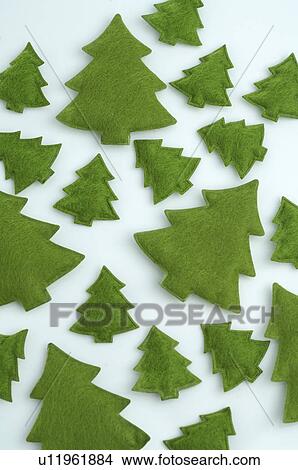 Picture - Green Christmas trees. Fotosearch