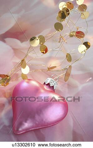 Heart shape Christmas tree balls View Large Photo Image Stock Image - Heart shape Christmas tree balls. Fotosearch
