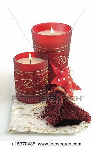 Red Christmas candles View Large Photo Image Stock Photograph - Red Christmas candles. Fotosearch
