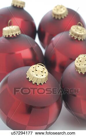Red Christmas tree balls View Large Photo Image Stock Photo - Red Christmas tree balls. Fotosearch