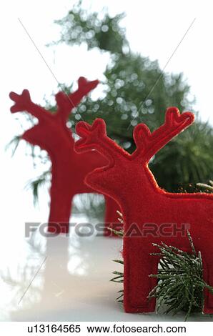 Red reindeers View Large Photo Image Stock Photography - Red reindeers. Fotosearch