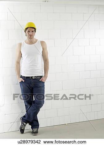 Stock Image - Construction worker. Fotosearch