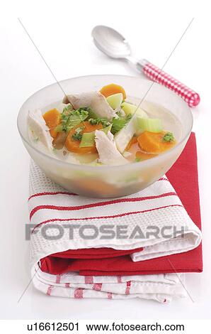 Stock Image - Food still chicken spup. Fotosearch