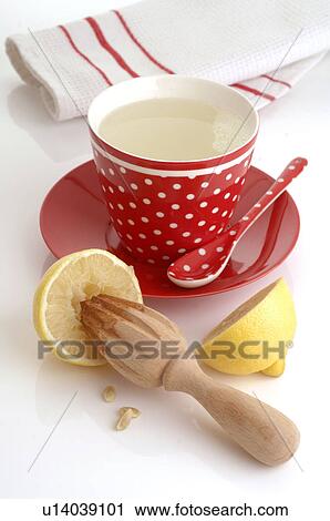 Stock Image - Hot lemon juice. Fotosearch