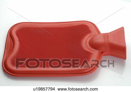 Picture - red hot water bottle. Fotosearch
