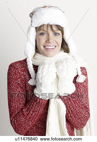 young woman with cap View Large Photo Image Stock Image - young woman with cap. Fotosearch