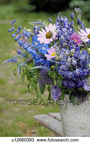 Stock Image - Blue bunch of flowers. Fotosearch