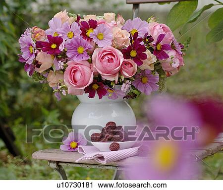 Stock Image - Bunch and raspberries. Fotosearch
