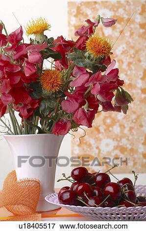 Stock Photo - Summerly bunch with sweet peas. Fotosearch