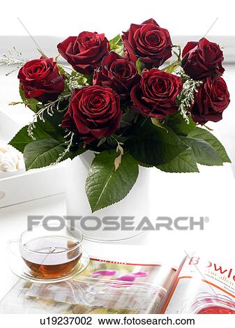 Bouquets of dark red roses View Large Photo Image Stock Image - Bouquets of dark red roses. Fotosearch