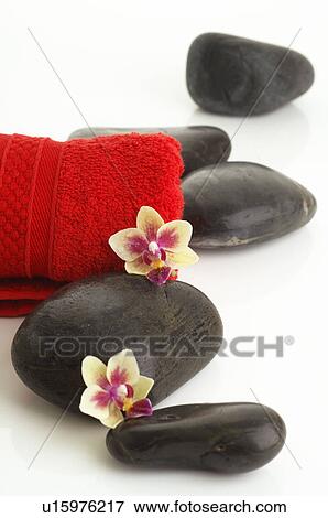 Stock Photo - Hot stone massage. Fotosearch