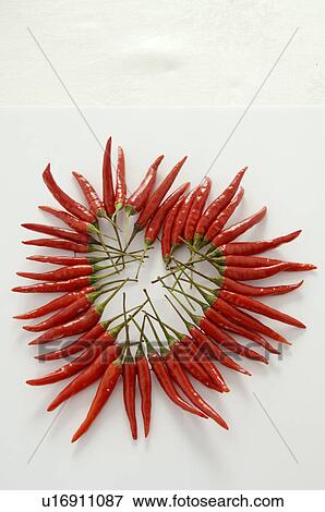 Pepperonies in heart form View Large Photo Image Stock Photo - Pepperonies in heart form. Fotosearch
