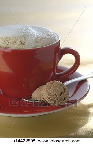 Red cup with milk foam View Large Photo Image Stock Photography - Red cup with milk foam. Fotosearch