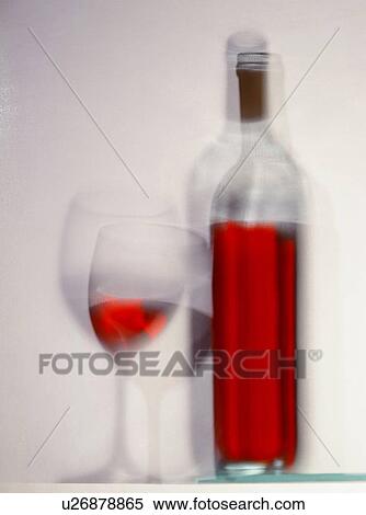 Unclear glass and bottle of red wine View Large Photo Image Stock Photography - Unclear glass and bottle of red wine. Fotosearch