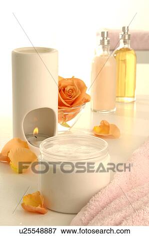 Cream pot and aroma lamp View Large Photo Image Stock Photo - Cream pot and aroma lamp. Fotosearch