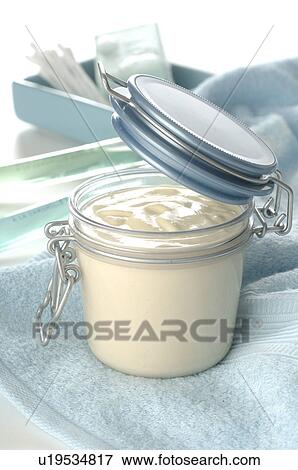 Stock Photo - Yoghurt cosmetic. Fotosearch