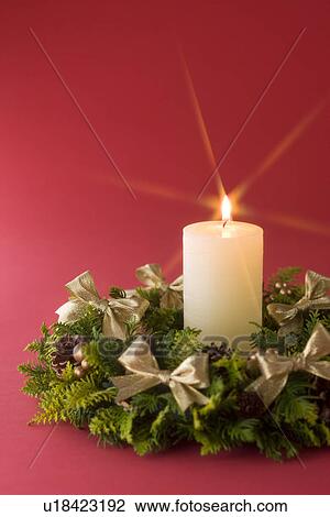 Christmas Candle View Large Photo Image Stock Image - Christmas Candle. Fotosearch