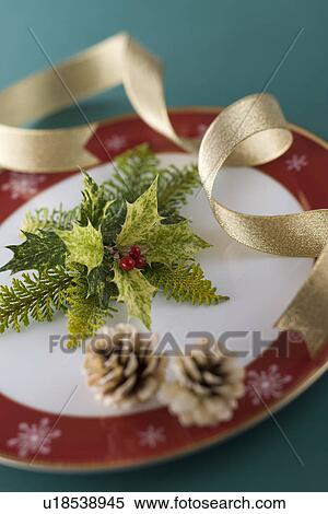 Stock Photography - Christmas Plate. Fotosearch