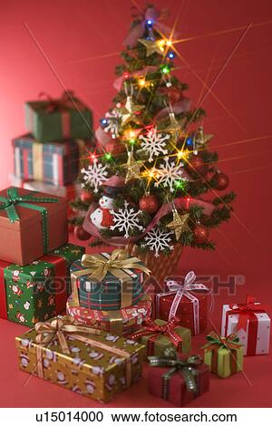 Christmas Tree and Present View Large Photo Image Stock Image - Christmas Tree and Present. Fotosearch