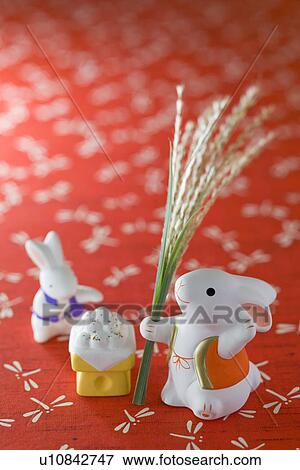 Rabbit Ornament for Tsukimi View Large Photo Image Stock Photo - Rabbit Ornament for Tsukimi. Fotosearch