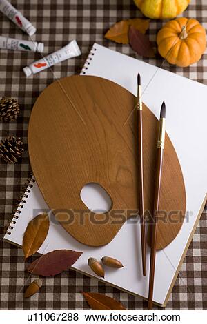 Sketchbook and Palette View Large Photo Image Stock Photo - Sketchbook and Palette. Fotosearch