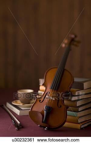 Violin and Book View Large Photo Image Stock Image - Violin and Book. Fotosearch
